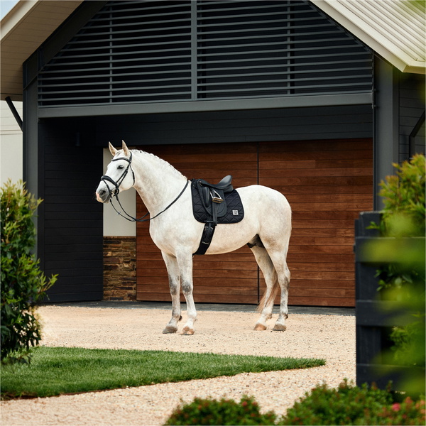 2026 WeatherBeeta Satin Luxe Air-Tec Dressage Saddle Pad 1030348 - Black